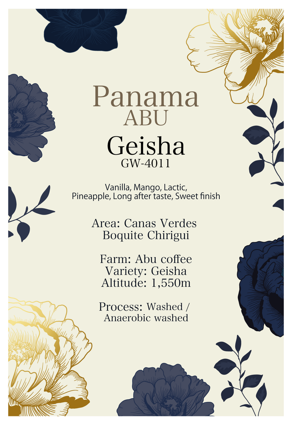 ABU Geishaセット】Panama Abu GW & GN SET（送料無料） – 日向珈琲