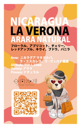 【浅煎り】Nicaragua La Verona Arara Natural / ニカラグア ラ・ヴェロナ アララ ナチュラル(100g)
