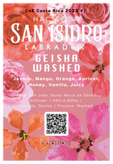 コスタリカ サン・イシドロ・ラブラドール ゲイシャ ウォッシュド  /  Costa Rica San Isidoro Labrador Geisha Washed（100g）