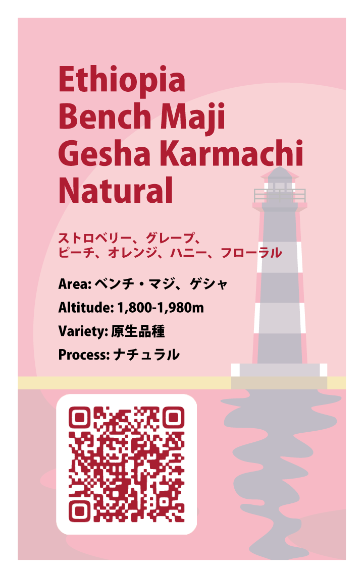 【浅煎り】エチオピア ベンチ・マジ ゲシャ・カルマチ ナチュラル / Ethiopia Bench Maji Gesha Karmachi Natural（100g）