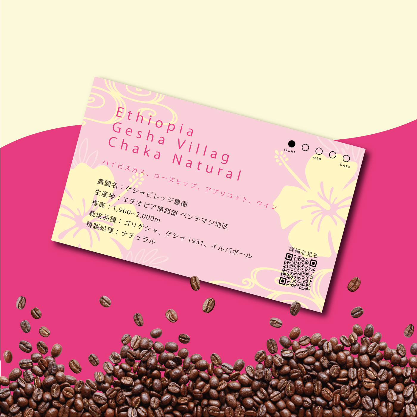 浅煎り】エチオピア ゲシャビレッジ チャカ ナチュラル/ Ethiopia